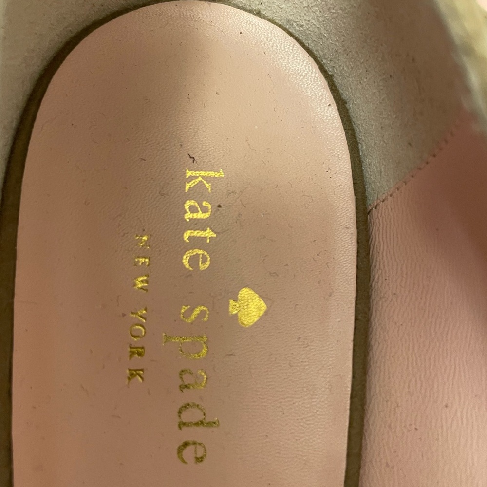 Kate Spade Suede Block Heel Pumps in Tan, Light Brown - Picture 7 of 10